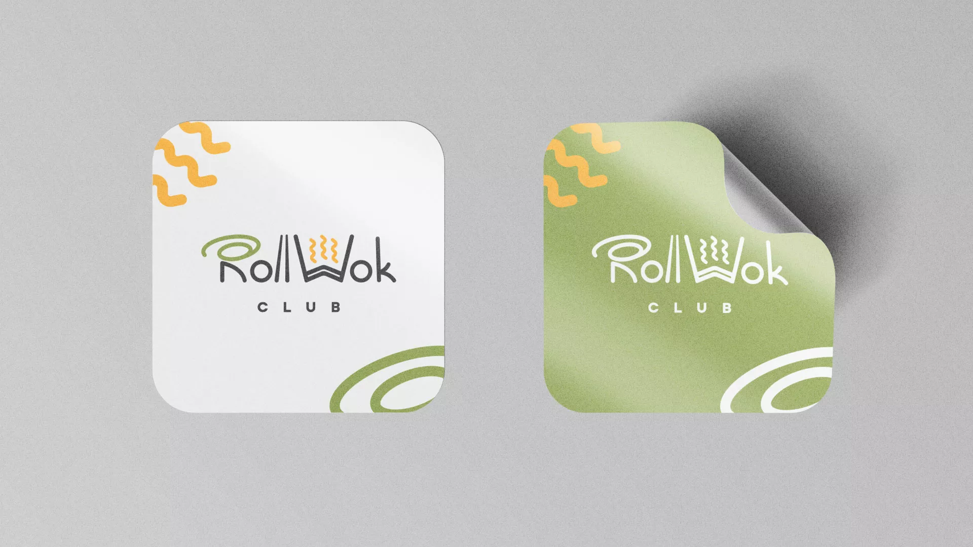 Разработка логотипа и фирменного стиля суши-бара «Roll Wok Club» в Бирюче